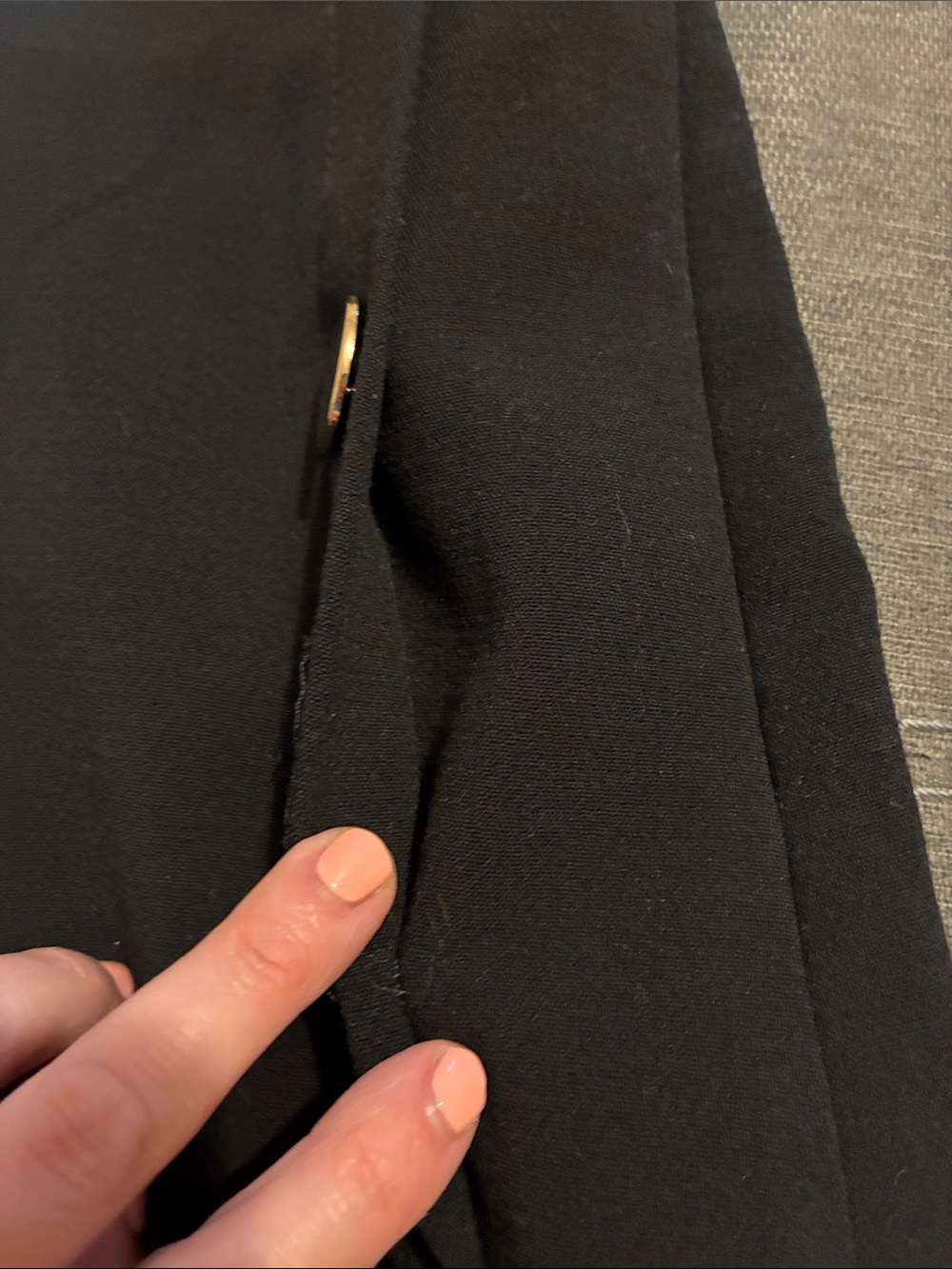 Ann Taylor LOFT Black Sailor Style Skirt w Gold Tone Buttons - Picture 2 of 7